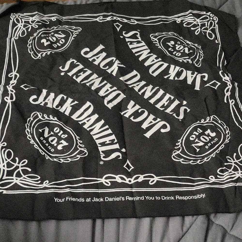 Jack Daniels Black and White Bandana